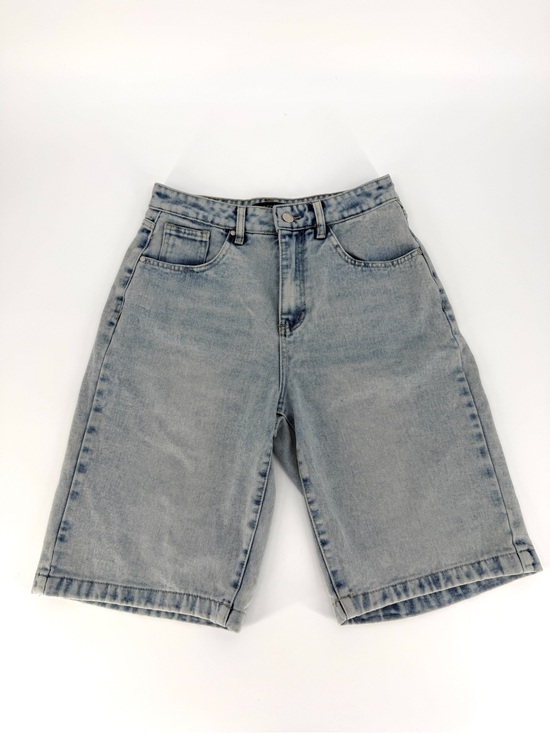 Reserved Pants - Reserved Supply Long Jorts Light Wash 7 Y2K 90s Grunge Alt Skater Denim Shorts